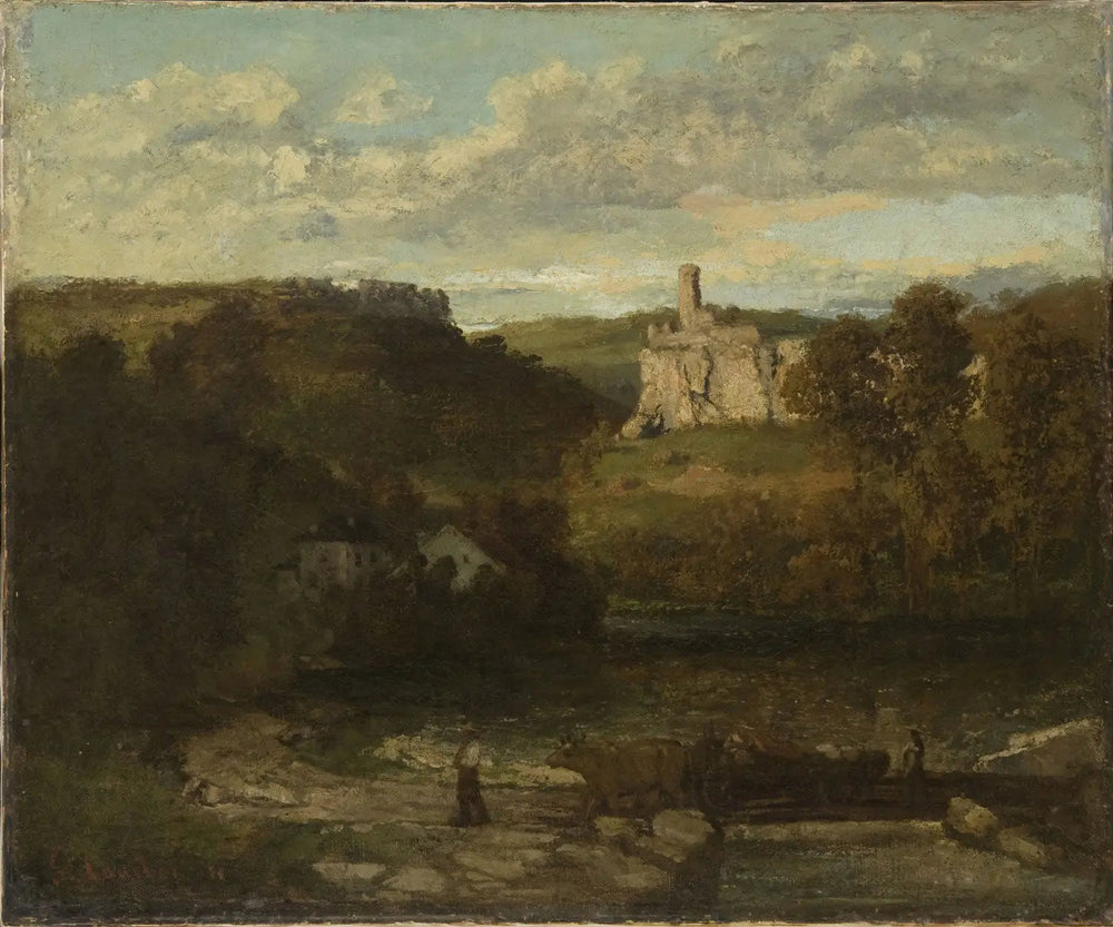 Paysage à Ornans - Gustave Courbet image 1 reproduction artisanale de tableau