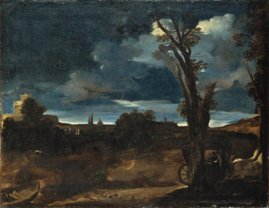 ทิวทัศน์ในแสงจันทร์ - Guercino