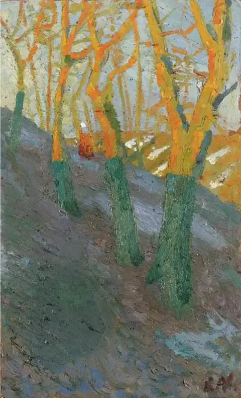 Paysage au printemps - Kazimir Malevich image 1 copie peinte à la main à l’huile