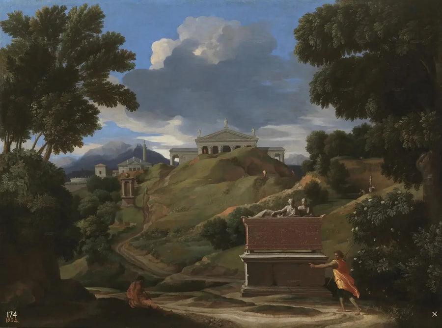ทัศนียภาพกับซากปรักหักพัง - Nicolas Poussin