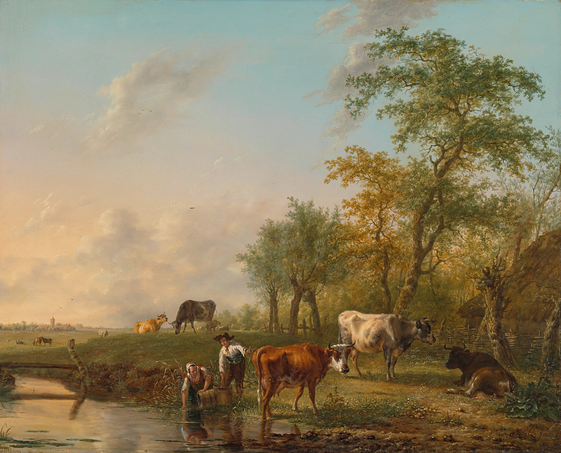 Paysage avec du bétail - Jan Baptist Kobell (II)