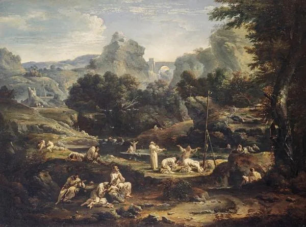 ทัศนียภาพพร้อมพระสงฆ์ - Sebastiano Ricci