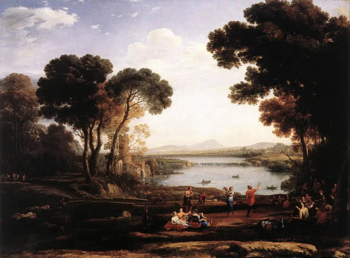 Paysage avec des personnages dansants (Le Moulin) - Claude Lorrain - Alpha Reproduction