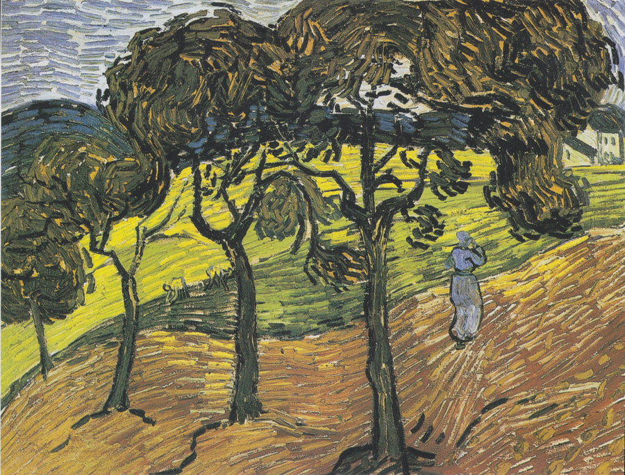 ภูมิทัศน์พร้อมต้นไม้และตัวละคร - Vincent van Gogh