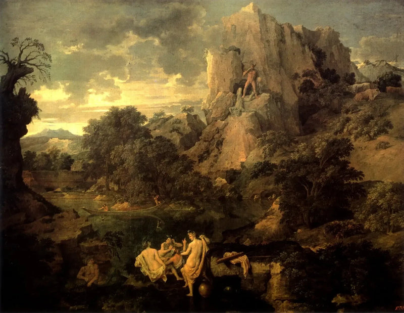 ทัศนียภาพพร้อมเฮอร์คิวลิสและคาคัส - Nicolas Poussin