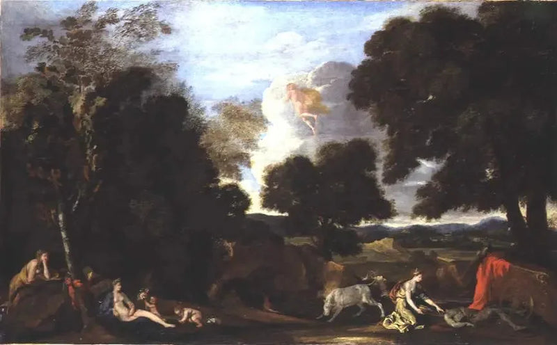 ทัศนียภาพกับจูโนและอาร์กัส - Nicolas Poussin