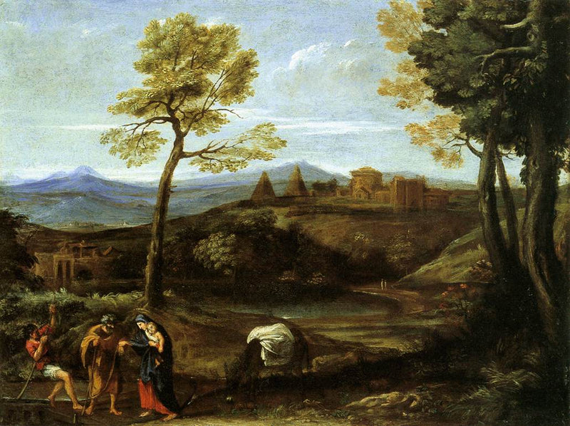ทัศนียภาพพร้อมภาพหนีไปอียิปต์ - Domenichino