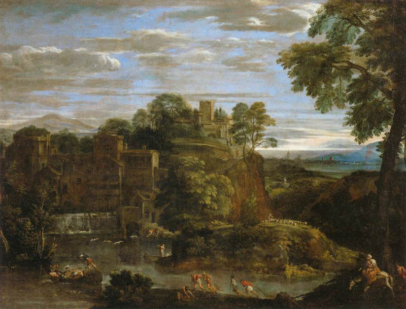ทัศนียภาพพร้อมการอพยพไปยังอียิปต์ - Domenichino