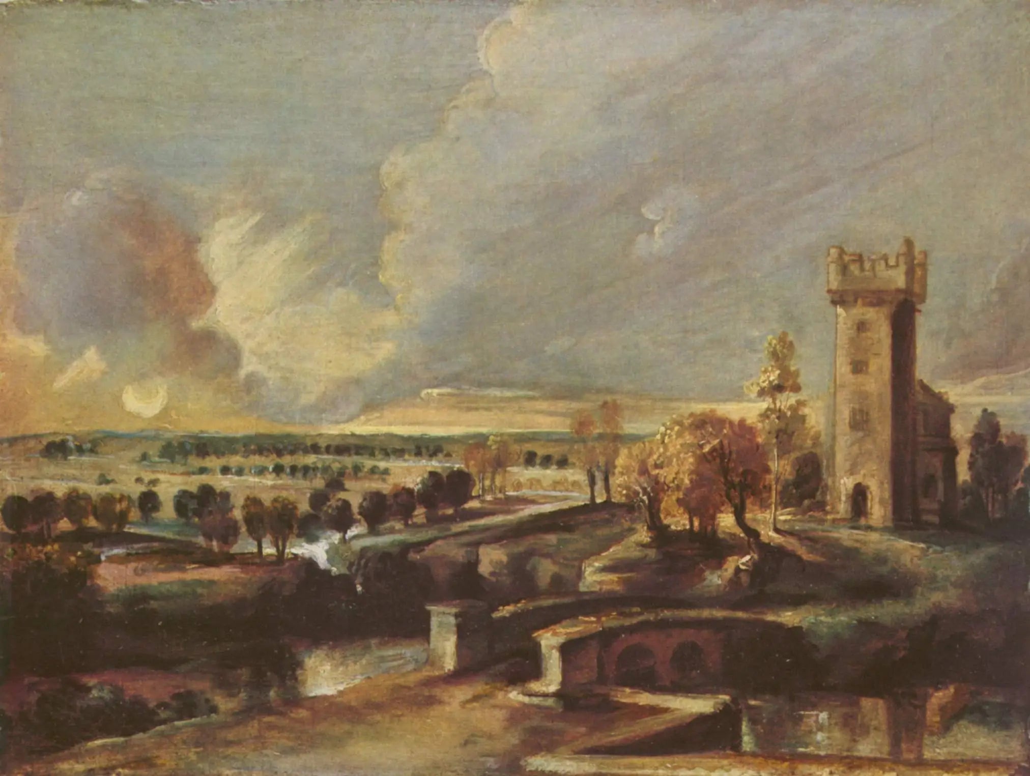 Paysage avec la tour du château « Steen » - Peter Paul Rubens image 1 reproduction d’œuvre d’art à l’huile