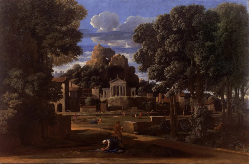 ทัศนียภาพกับเถ้าถ่านของ Phocion - Nicolas Poussin
