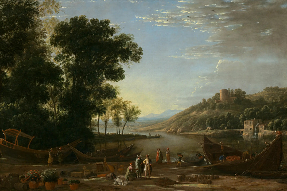 Paysage avec les commerçants - Claude Lorrain - Alpha Reproduction