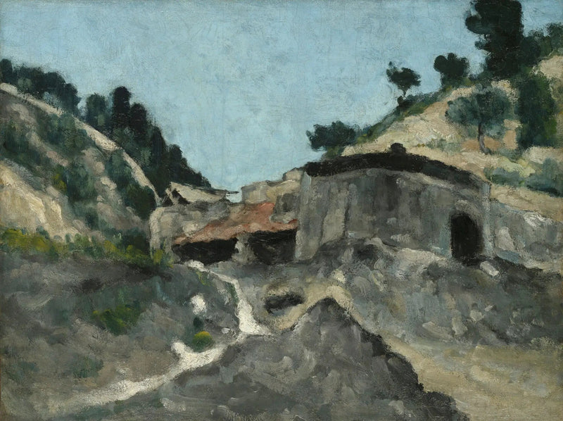 ภูมิทัศน์พร้อมกังหันน้ำ - Paul Cézanne