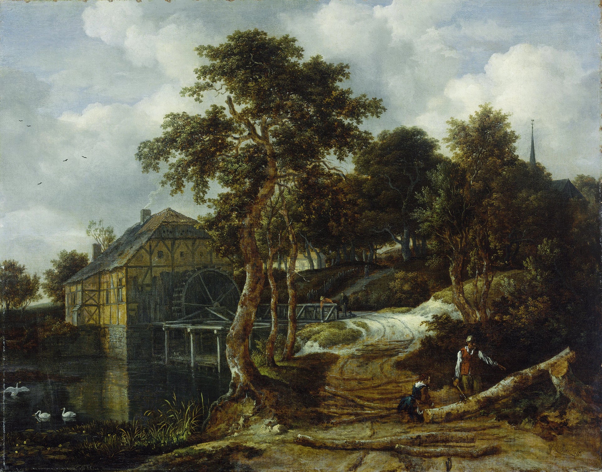 Paysage avec moulin à eau - Jacob van Ruisdael