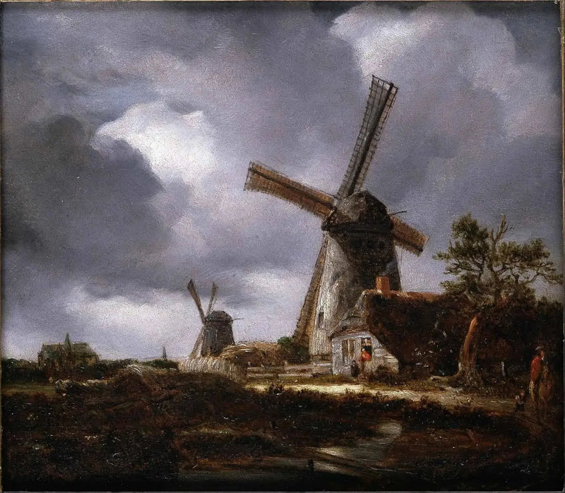 ทัศนียภาพพร้อมกังหันลมใกล้ฮาร์เล็ม ตามผลงานของ Jacob van Ruisdael - John Constable