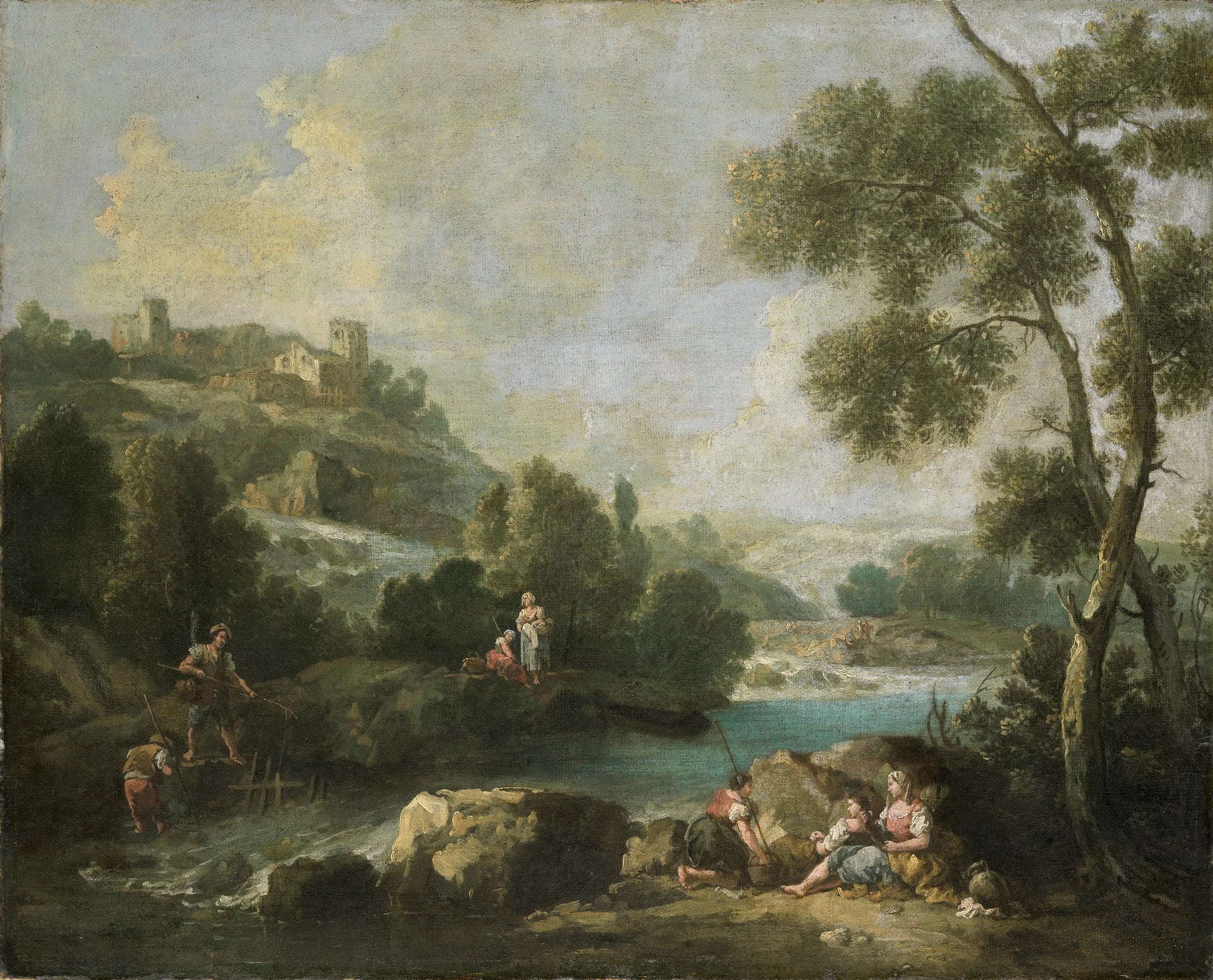 Paysage avec personnages - Giuseppe Zais