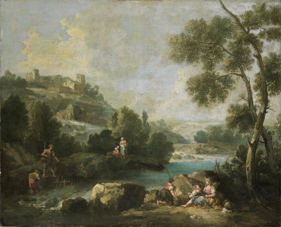 Paysage avec personnages - Giuseppe Zais