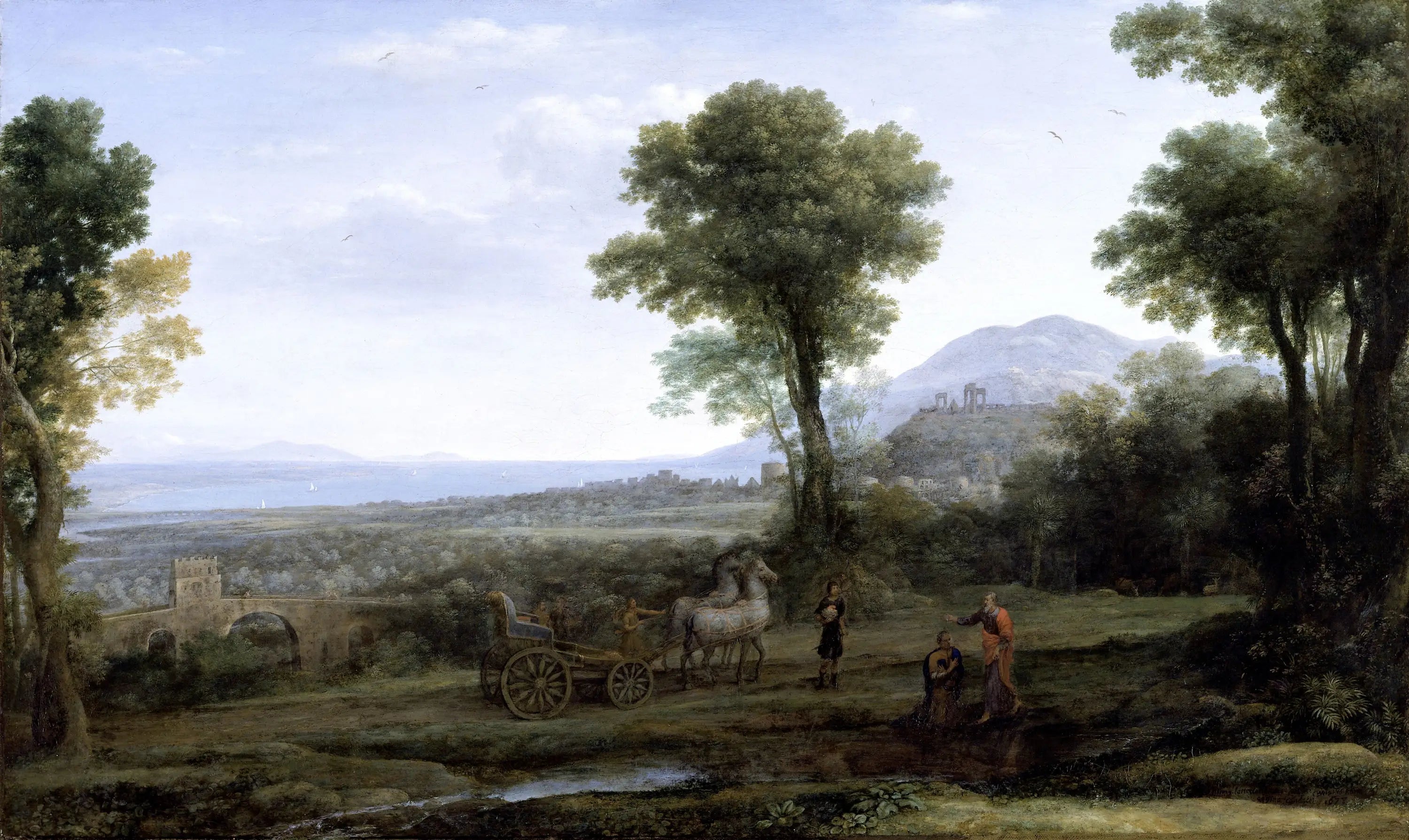 Paysage avec saint Philippe baptisant l’eunuque - Claude Lorrain - Alpha Reproduction