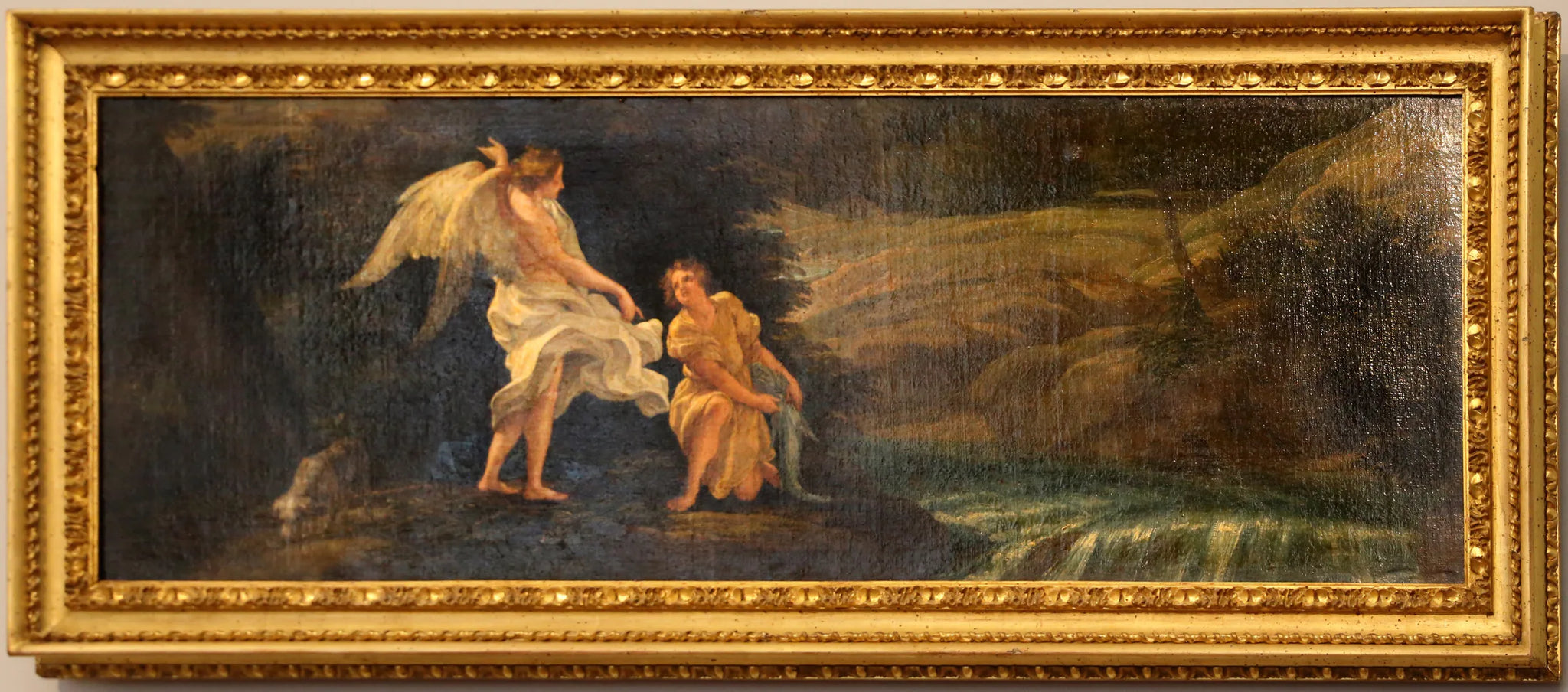 Paysage avec Tobias et l'Ange - Giovanni Battista Gaulli image 1 copie peinte à la main à l’huile