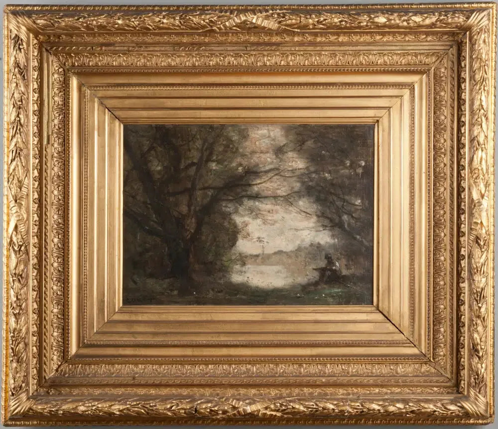 Paysage avec un garçon en train de dessiner - Jean-Baptiste Camille Corot image 1 reproduction d’œuvre d’art à l’huile