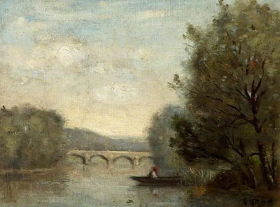Paysage avec un pont - Jean-Baptiste Camille Corot - Alpha Reproduction