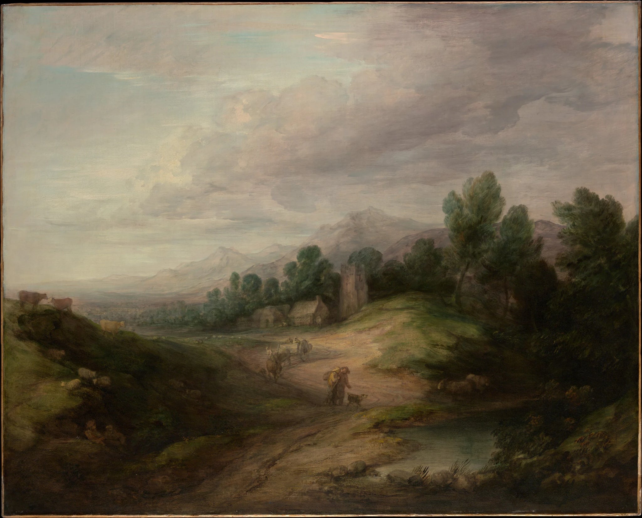 Paysage boisé des hauteurs - Thomas Gainsborough