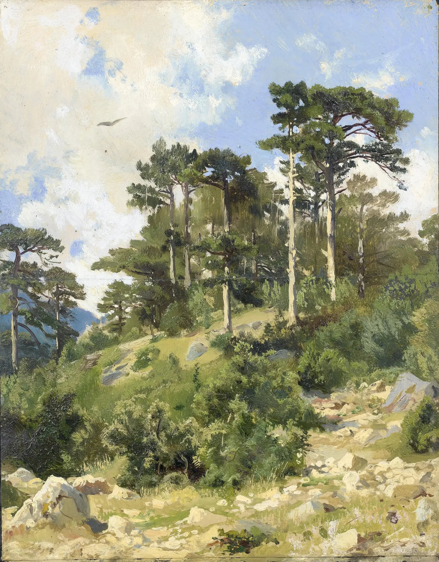 Paysage boisé - Ivan Chichkine image 1 reproduction de peinture à l’huile