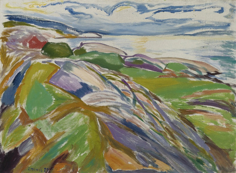 ทิวทัศน์ชายฝั่งของ Hvitsten - Edvard Munch