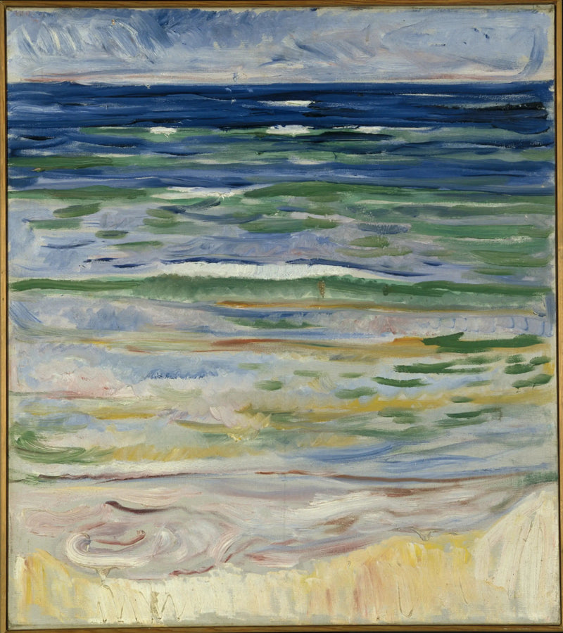 ทิวทัศน์ชายฝั่งของ Warnemünde - Edvard Munch