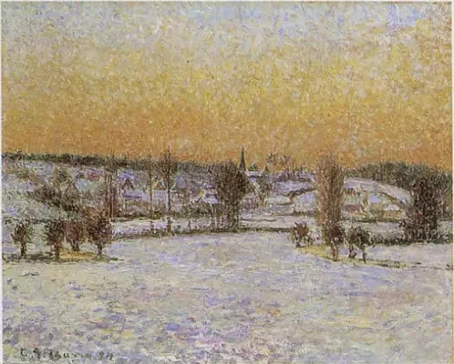 ทิวทัศน์ฤดูหนาว, Éragny, เย็น - Camille Pissarro