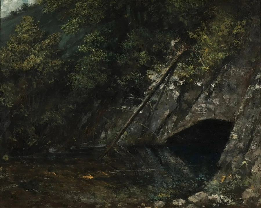 ทัศนียภาพของ La Source Bleue - Gustave Courbet