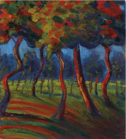 Paysage de Milan (Boccioni) - Umberto Boccioni image 1 copie peinte à la main à l’huile