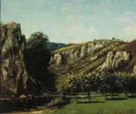 ทัศนียภาพภูเขาพร้อมต้นไม้ผลไม้, Ornans - Gustave Courbet