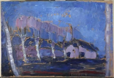 Reproduction du tableau « Paysage de nuit II - Piet Mondrian » par Alpha Reproduction en peinture à l’huile