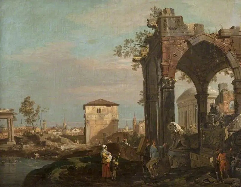 ภาพทิวทัศน์ซากปรักหักพังของ Capriccio - Canaletto