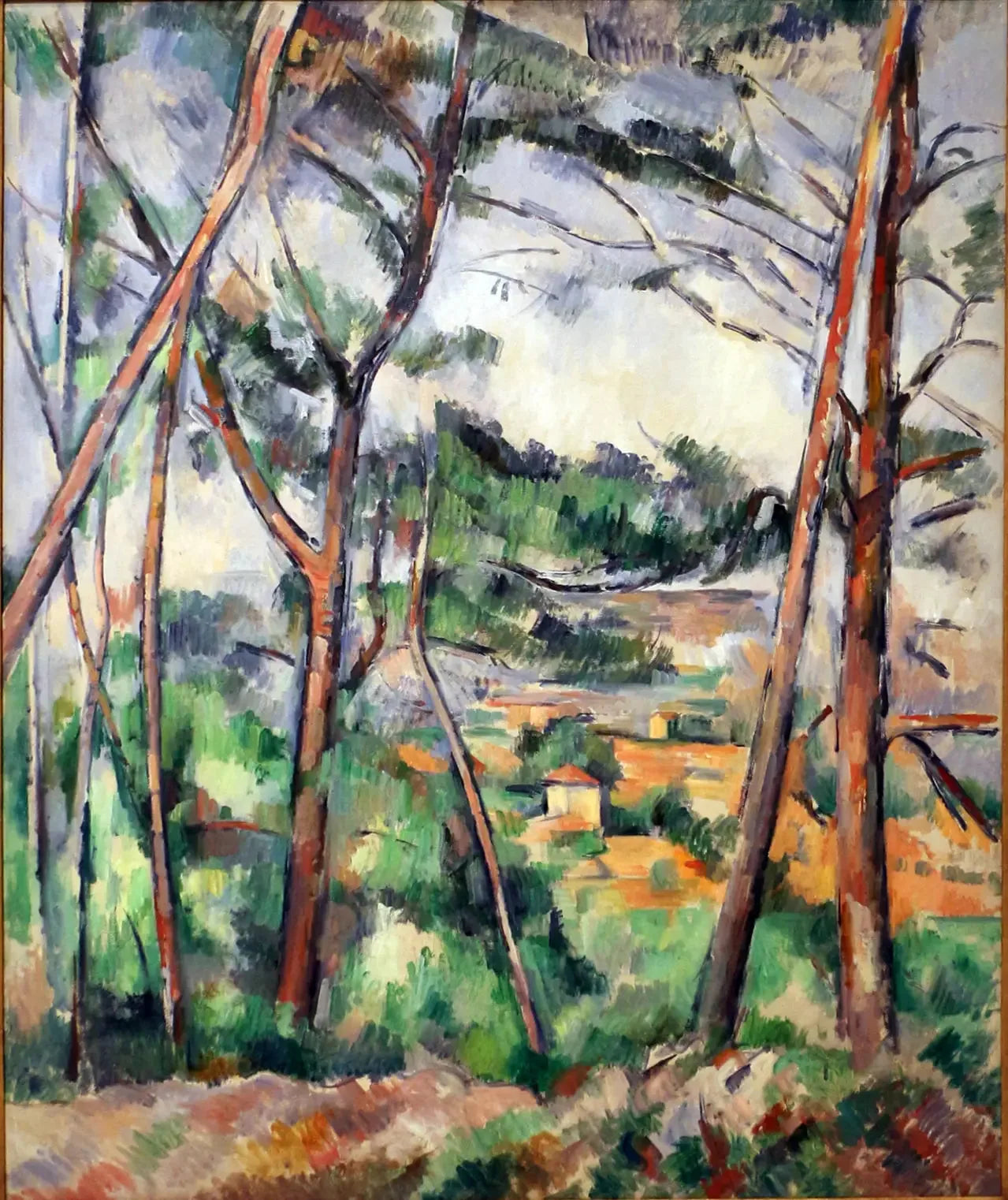 Paysage des environs d'Aix (la plaine de l'Arc) - Paul Cézanne image 1 copie peinte à la main à l’huile