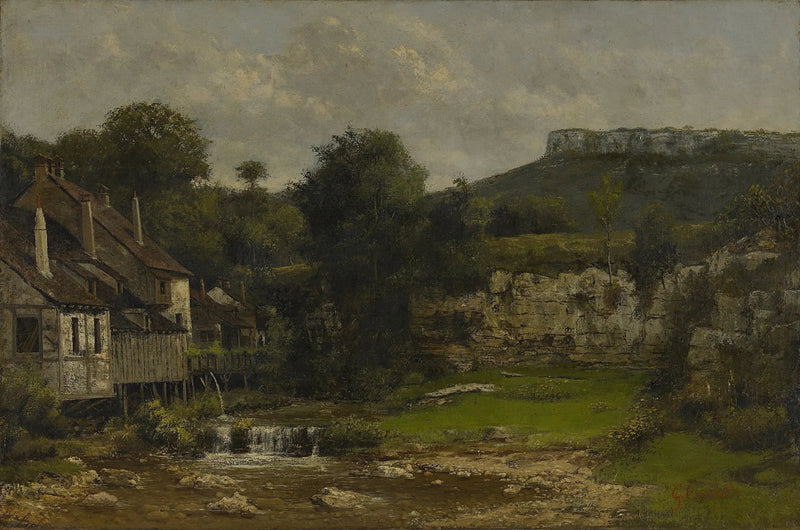 ทัศนียภาพของ Doubs, โรงสี - Gustave Courbet