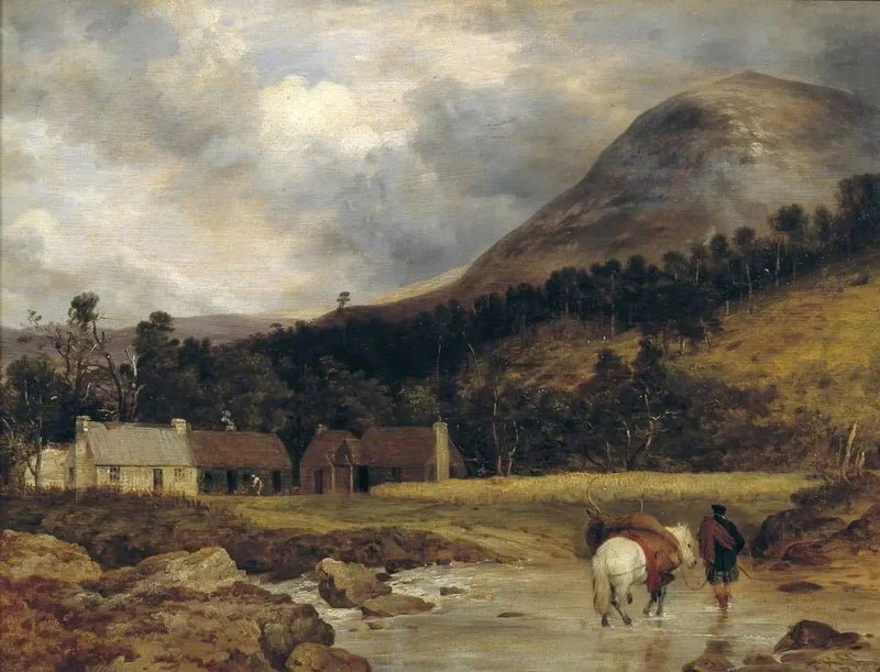 ทัศนียภาพสก็อตแลนด์: การมาถึงของกวางเรนเดียร์ (ตัวละครและสัตว์โดย Sir E. Landseer) - Edwin Henry Landseer