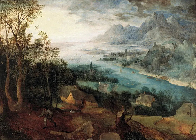 ทัศนียภาพแม่น้ำพร้อมกับโดมของผู้หว่านเมล็ด - Pieter Brueghel the Elder