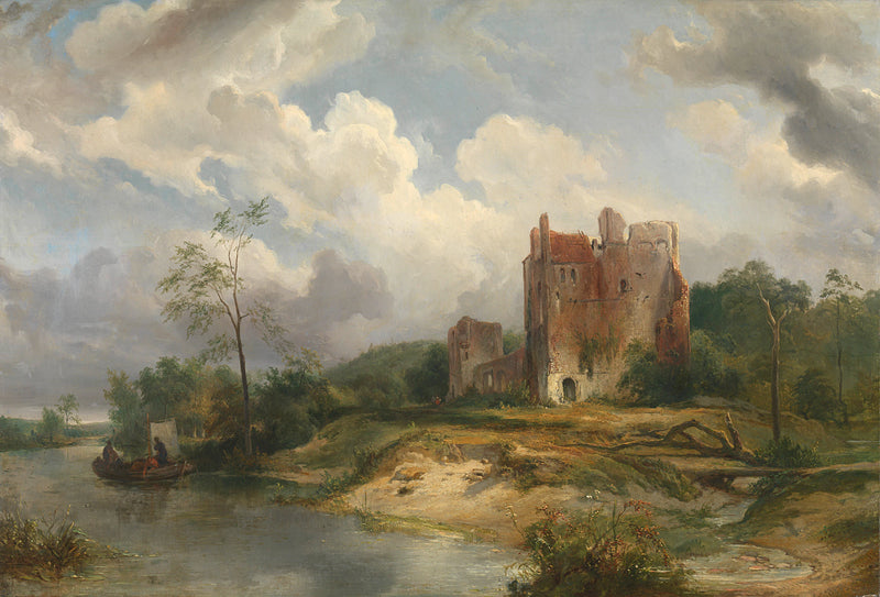 Paysage fluvial avec ruines - Wijnand Nuijen