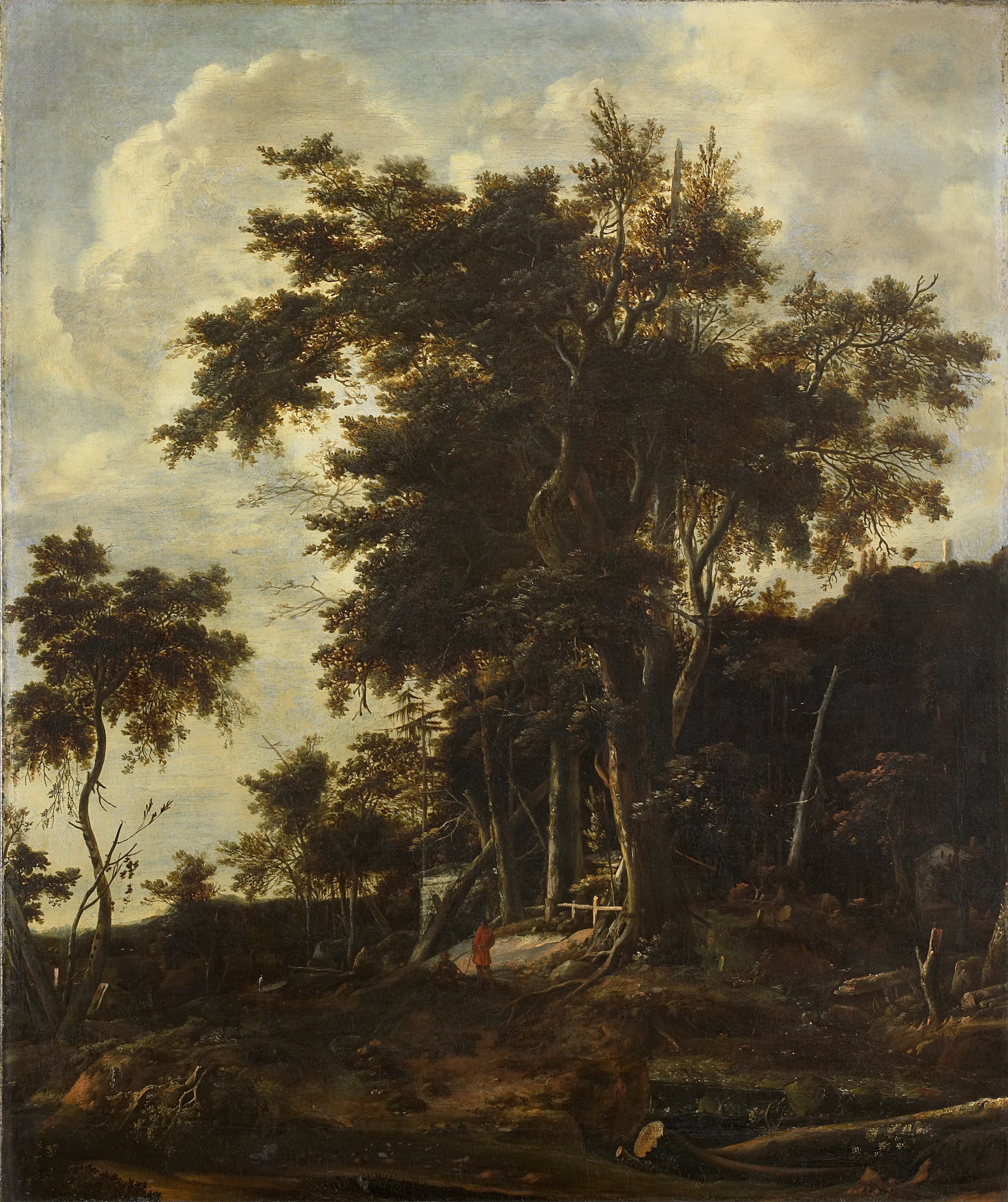 Paysage forestier avec maison de bûcheron - Roelant Roghman