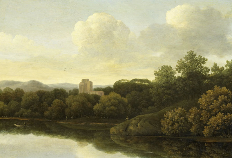 Paysage forestier avec rivière - Johan Lagoor