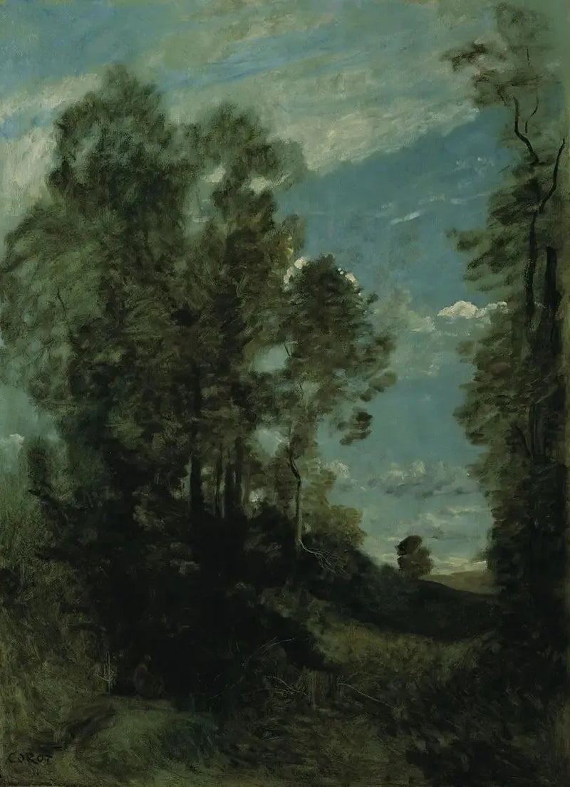 ทัศนียภาพป่าไม้ (เช้า) - Jean-Baptiste Camille Corot