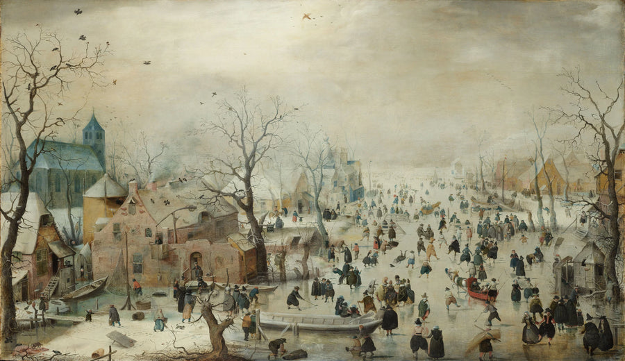 Paysage hivernal avec divertissement sur glace - Hendrick Avercamp