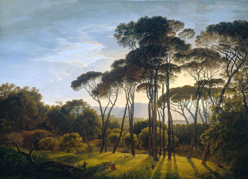 Paysage italien avec pins parasols - Hendrik Voogd