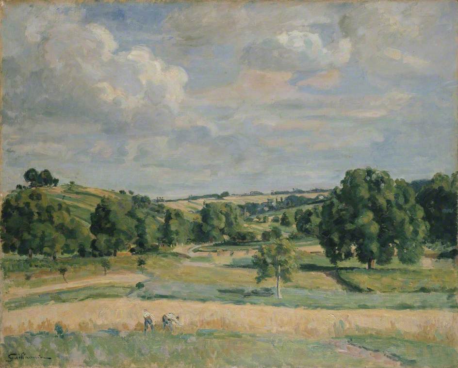Paysage: La période des récoltes dans la vallée de la Somme - Armand Guillaumin - Alpha Reproduction