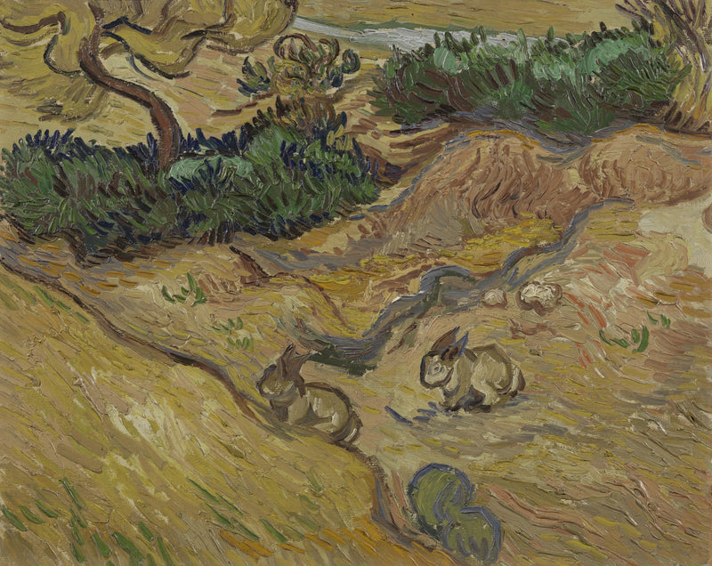 ภูมิทัศน์กับกระต่าย - Vincent van Gogh