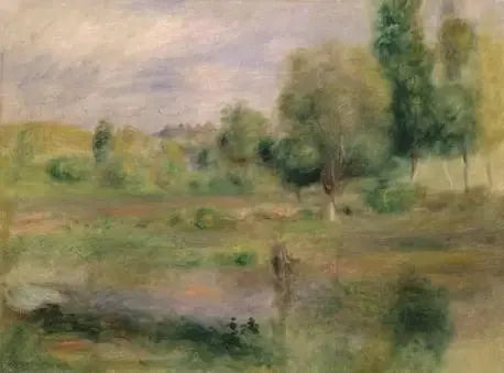 Paysage, le lac - Pierre-Auguste Renoir image 1 reproduction artisanale de tableau