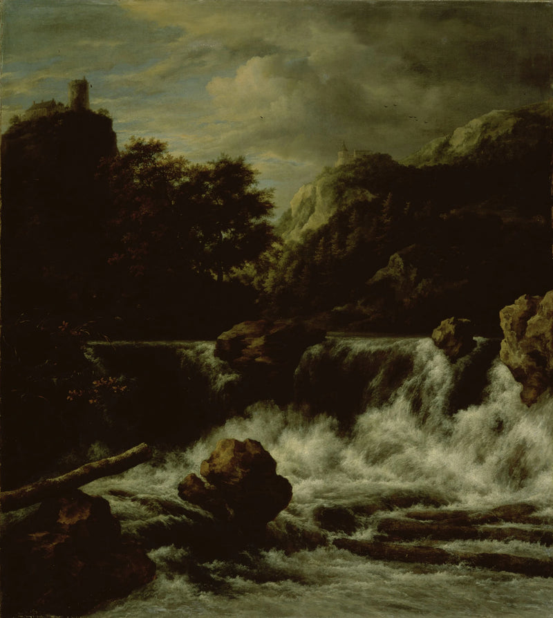 Paysage de montagne avec cascade - Jacob van Ruisdael