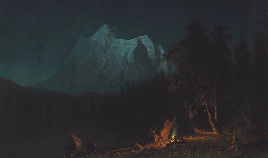 ภาพภูเขาในแสงจันทร์ - Albert Bierstadt