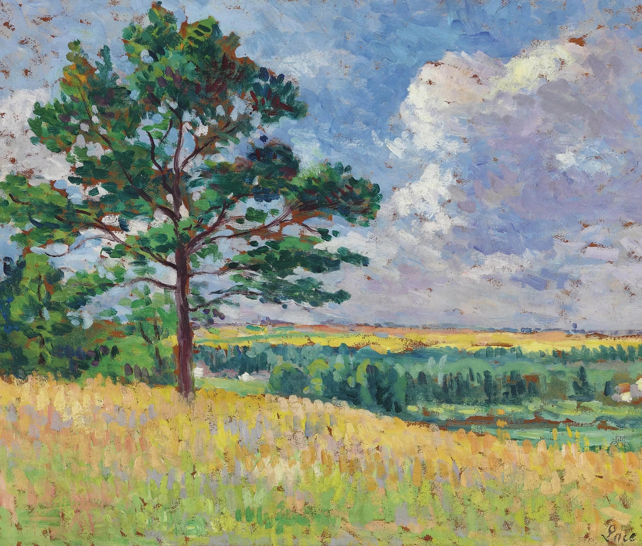 Paysage près de Méréville - Maximilien Luce image 1 tableau peint à l’huile sur toile